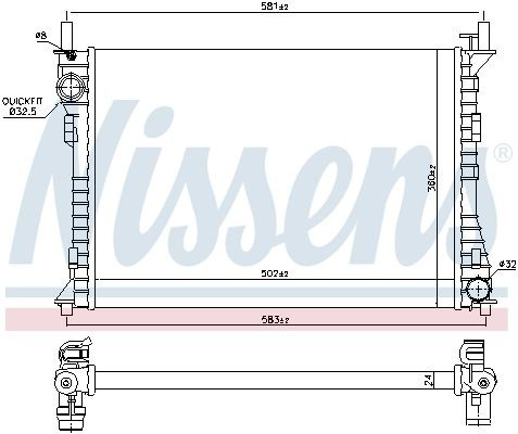 Compre 69224 Nissens Radiador de esfriamento de motor