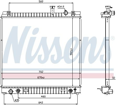 Radiador de esfriamento de motor Nissens 69484 preço, a partir de 232,07 USD
