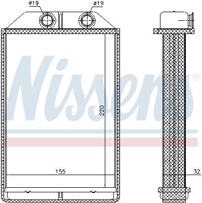 70234 Nissens Radiador de forno (de aquecedor)