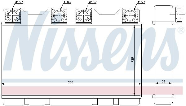 Compre 70515 Nissens Radiador de forno (de aquecedor)