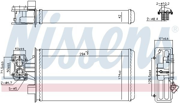 707207 Nissens Radiador de forno (de aquecedor)