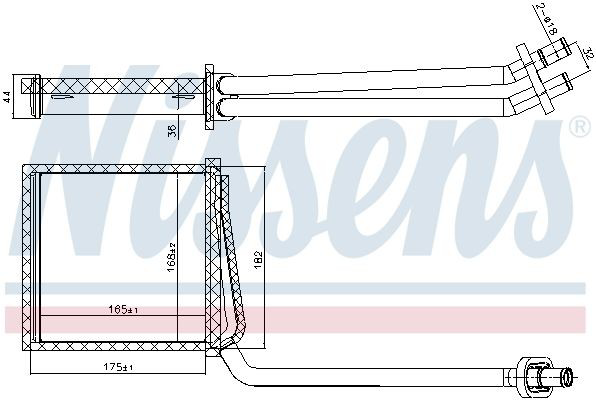 Radiador de forno (de aquecedor) para Mercedes A  W168