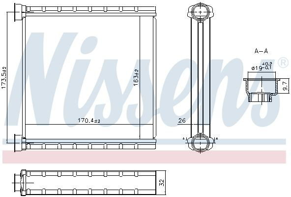 707278 Nissens Radiador de forno (de aquecedor)