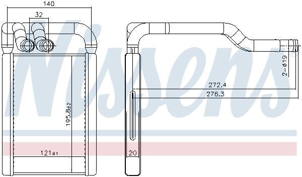  Radiador de forno (de aquecedor) KIA Picanto II hatchback (TA) (2011 - 2018) II