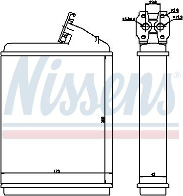 Compre 71130 Nissens Radiador de forno (de aquecedor)