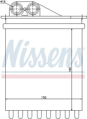 Radiador traseiro de forno (de aquecedor) Nissens 72040
