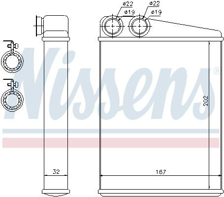 Compre 72046 Nissens Radiador de forno (de aquecedor)