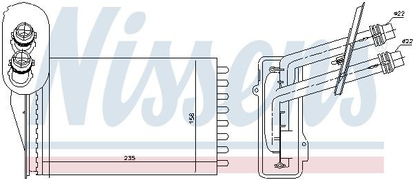 73850 Nissens Radiador de forno (de aquecedor)