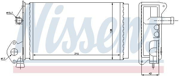 73964 Nissens Radiador de forno (de aquecedor)