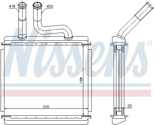 Radiador de forno (de aquecedor) Nissens 76507 preço, a partir de 81,71 USD