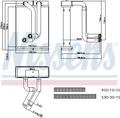 77508 Nissens Radiador de forno (de aquecedor)