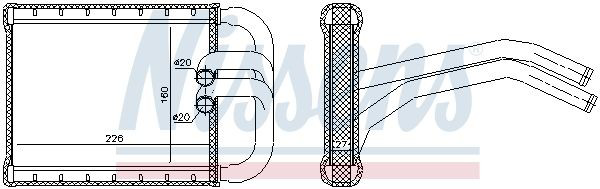 77535 Nissens Radiador de forno (de aquecedor)