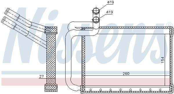 77635 Nissens Radiador de forno (de aquecedor)