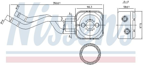 90685 Nissens Radiador de óleo (frigorífico), debaixo de filtro