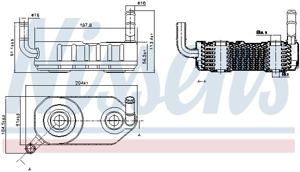 Radiador de esfriamento, Caixa Automática de Mudança Nissens 90708 preço, a partir de 61,20 USD