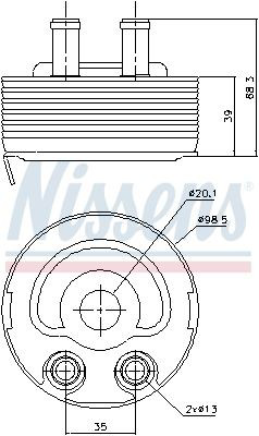 Compre 90719 Nissens Radiador de óleo (frigorífico), debaixo de filtro