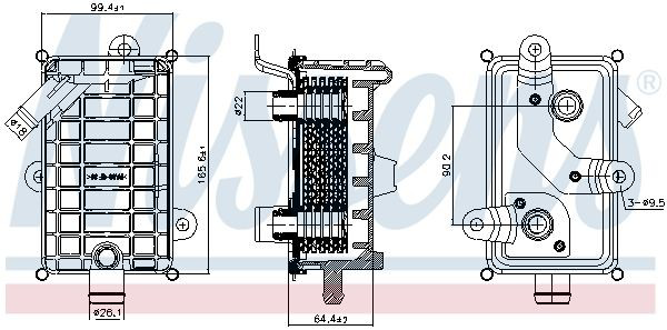 90895 Nissens Radiador de óleo