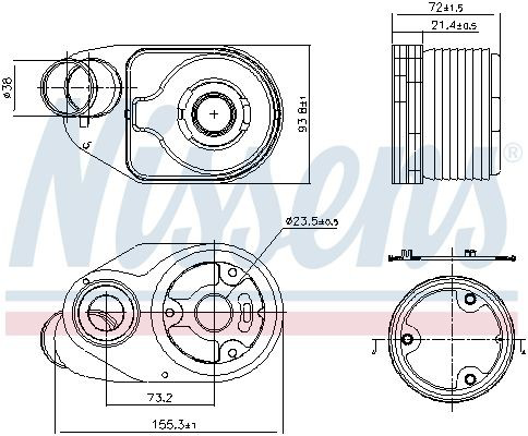 Radiador de óleo (frigorífico), debaixo de filtro Nissens 90932 preço, a partir de 79,35 USD