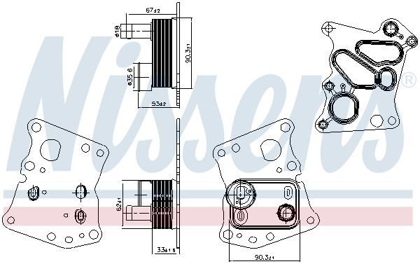 Radiador de óleo 90943 Nissens