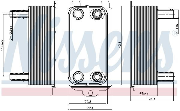 91116 Nissens Radiador de esfriamento, Caixa Automática de Mudança