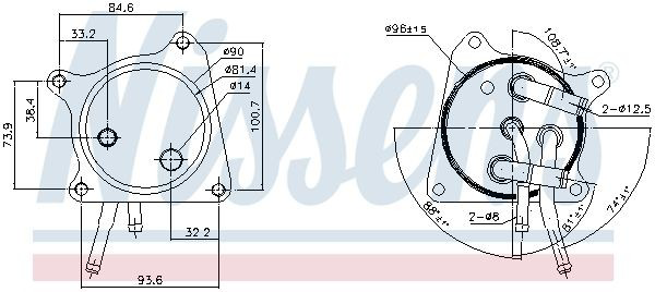 91119 Nissens Radiador de esfriamento, Caixa Automática de Mudança
