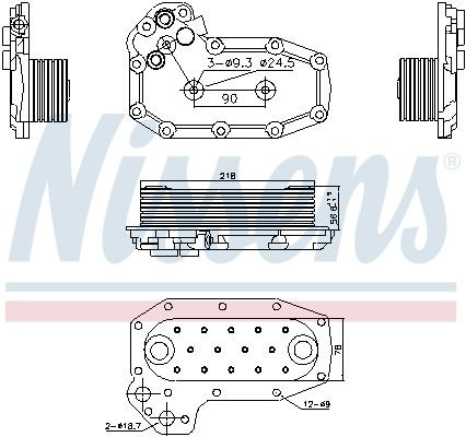 Radiador de óleo Nissens 91141 preço, a partir de 168,47 USD