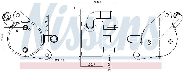 Radiador de esfriamento, Caixa Automática de Mudança 91284 Nissens