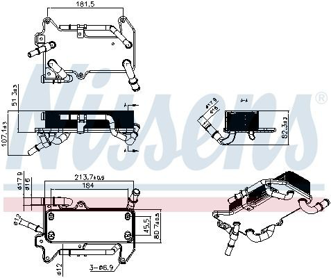 Radiador de esfriamento, Caixa Automática de Mudança Nissens 91521 preço, a partir de 81,72 USD