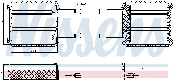 92017 Nissens Vaporizador de aparelho de ar condicionado