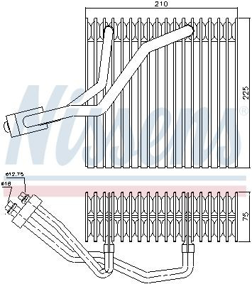 92176 Nissens Vaporizador de aparelho de ar condicionado