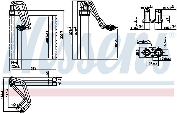 92354 Nissens Vaporizador de aparelho de ar condicionado
