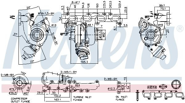 Turbina Nissens 93076 preço, a partir de 257,78 USD