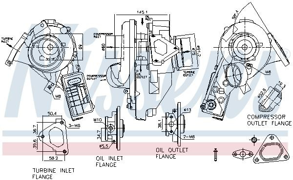 Turbina Nissens 93343 preço, a partir de 140,71 USD