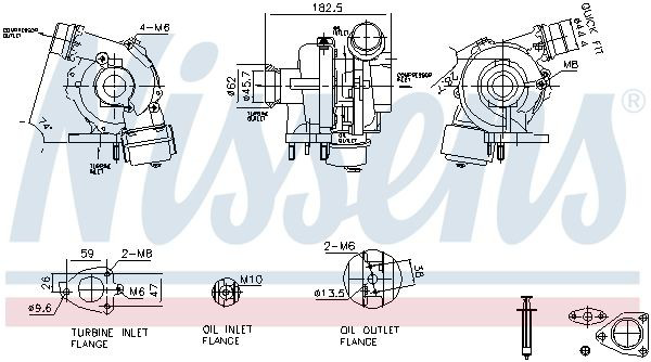 Turbina Nissens 93450 preço, a partir de 417,63 USD