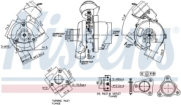 Turbina Nissens 93497 preço, a partir de 447,77 USD