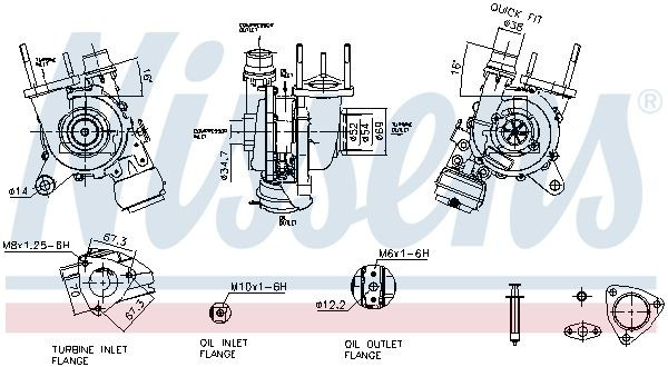 Turbina Nissens 93551 preço, a partir de 409,56 USD