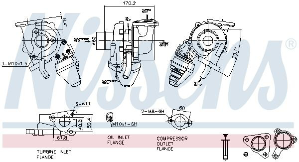 Turbina Nissens 93629 preço, a partir de 338,30 USD