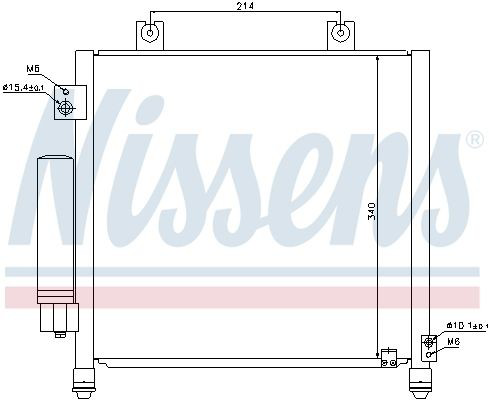 Radiador de aparelho de ar condicionado Suzuki Ignis I FH