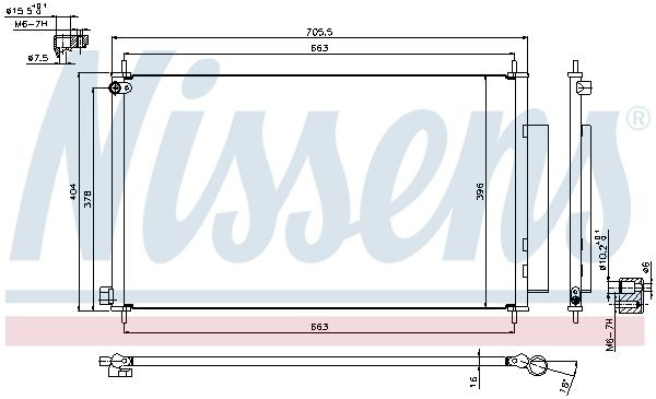 Radiador de aparelho de ar condicionado Nissens 940354 preço, a partir de 113,53 USD