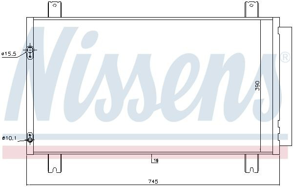 Radiador de aparelho de ar condicionado Nissens 940401 preço, a partir de 137,91 USD