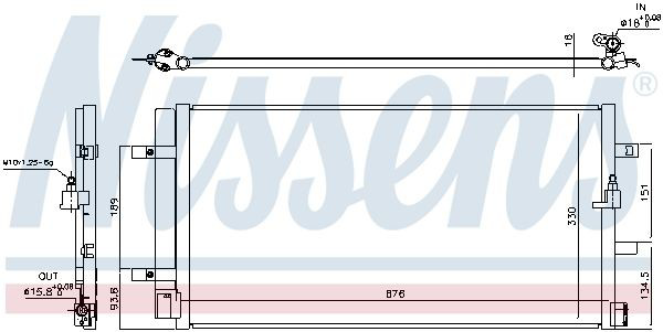 Radiador de aparelho de ar condicionado Nissens 940453 preço, a partir de 138,55 USD