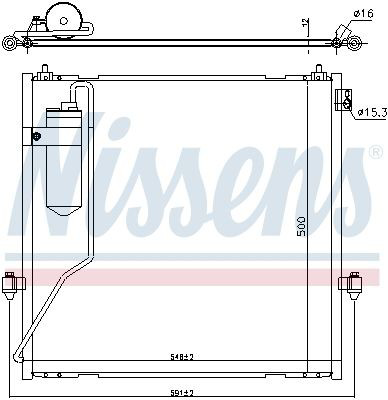 Radiador de aparelho de ar condicionado Nissens 940472
