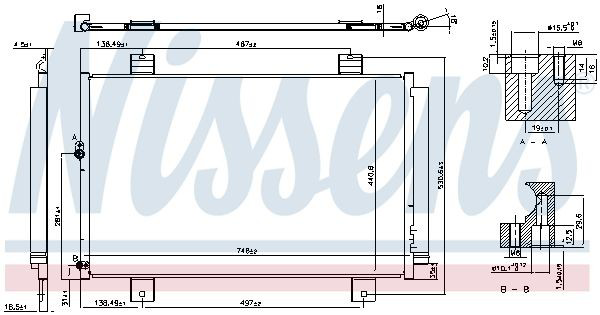 Radiador de aparelho de ar condicionado Nissens 940640 preço, a partir de 128,78 USD