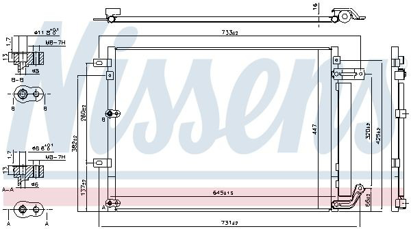 940675 Nissens Radiador de aparelho de ar condicionado