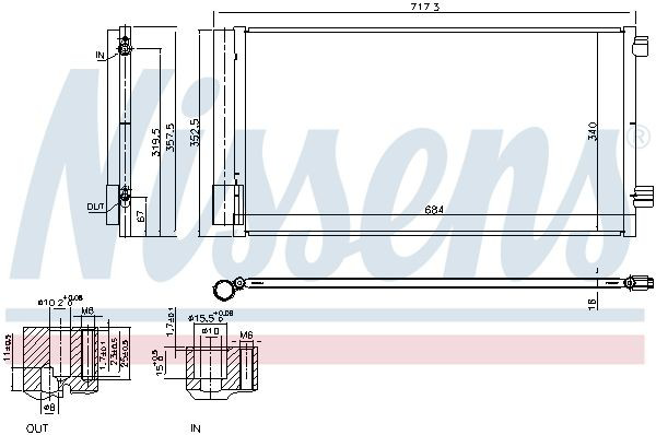 940678 Nissens Radiador de aparelho de ar condicionado