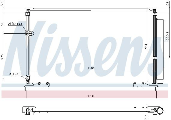 940707 Nissens Radiador de aparelho de ar condicionado
