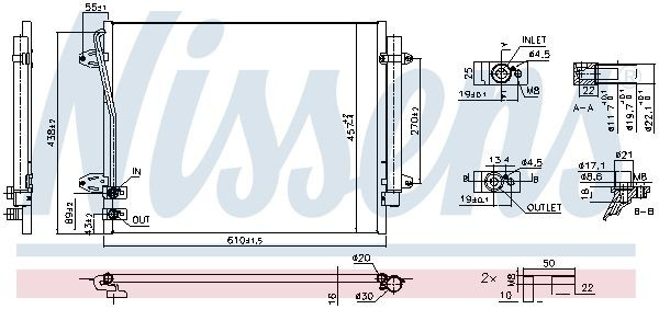 Radiador de aparelho de ar condicionado Nissens 940864 preço, a partir de 145,49 USD