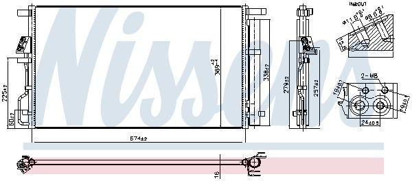 Radiador de aparelho de ar condicionado Nissens 940922 preço, a partir de 129,09 USD
