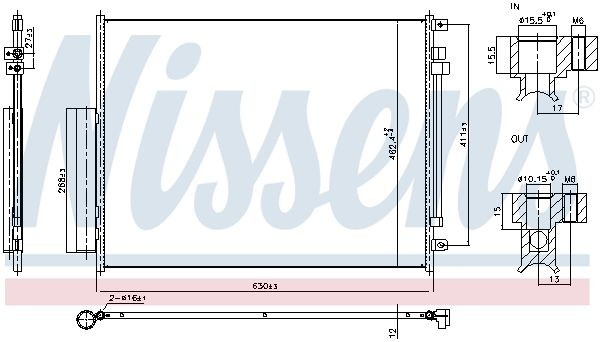 50555627 Fiat/Alfa/Lancia Radiador de aparelho de ar condicionado
