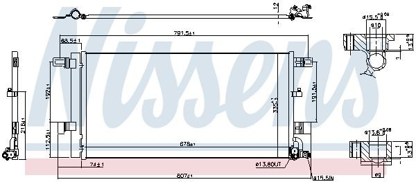 Radiador de aparelho de ar condicionado Nissens 941076 preço, a partir de 111,62 USD